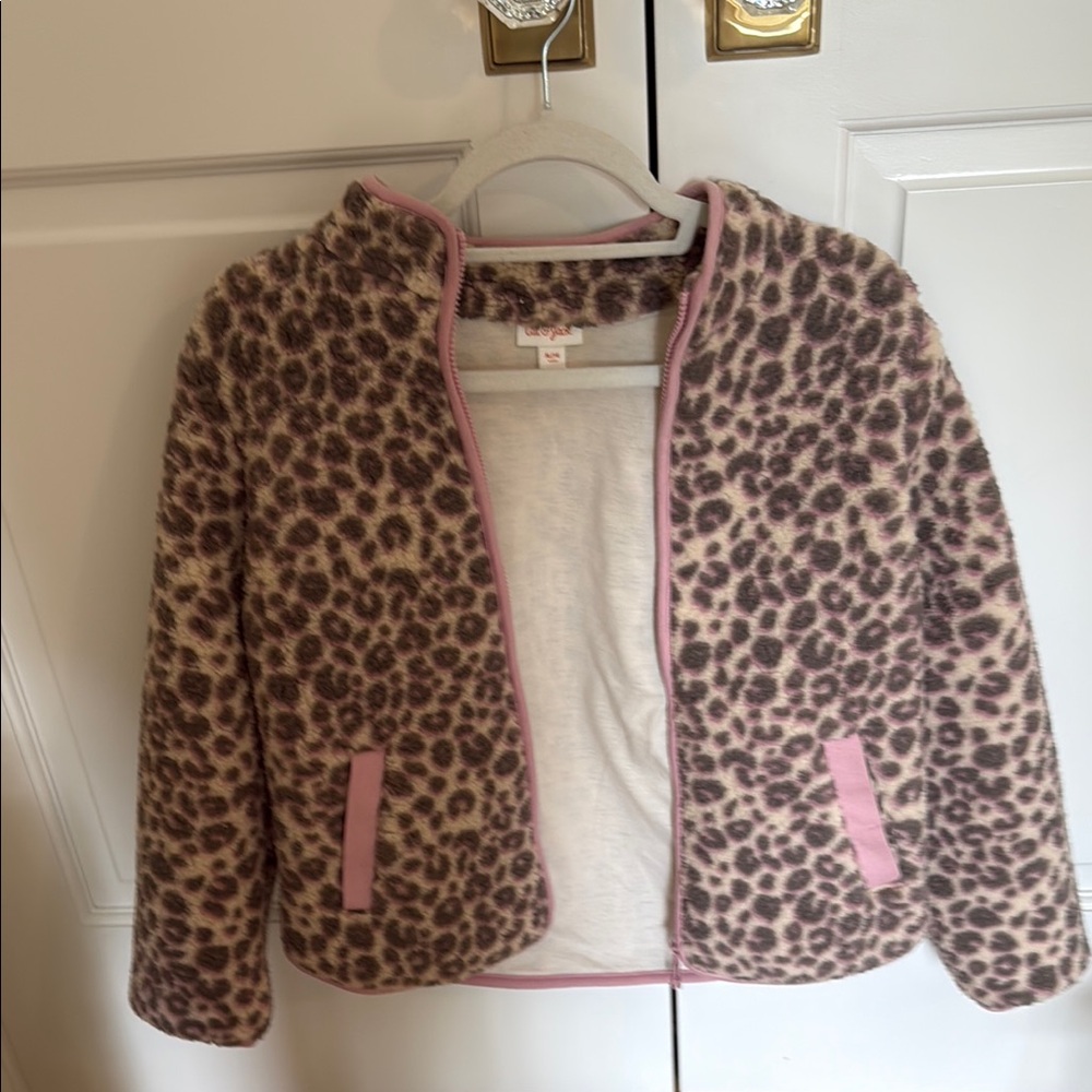 Cat & Jack Leopard Print Jacket - Pink and Brown